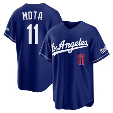 Youth Los Angeles Dodgers Manny Mota ＃11 Royal Limited Alternate Stadium Jersey