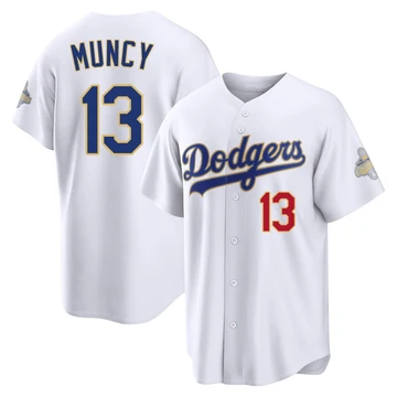 Youth Los Angeles Dodgers Max Muncy ＃13 Gold Limited White 2026 Collection Stadium Jersey