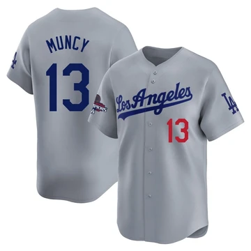 Youth Los Angeles Dodgers Max Muncy ＃13 Gray Limited Away World Series Champions Jersey