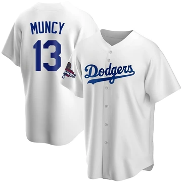 Youth Los Angeles Dodgers Max Muncy ＃13 White Replica Home 2024 World Series Champions Jersey