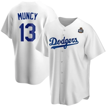 Youth Los Angeles Dodgers Max Muncy ＃13 White Replica Home 2024 World Series Jersey