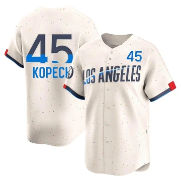 Youth Los Angeles Dodgers Michael Kopech ＃45 Cream Limited 2024 City Connect Jersey