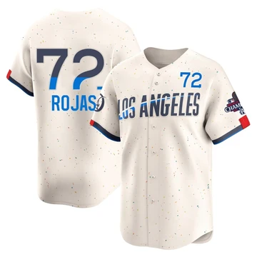 Youth Los Angeles Dodgers Miguel Rojas ＃72 Cream Limited 2024 City Connect World Series Champions Jersey