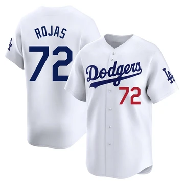 Youth Los Angeles Dodgers Miguel Rojas ＃72 White Limited Home Jersey