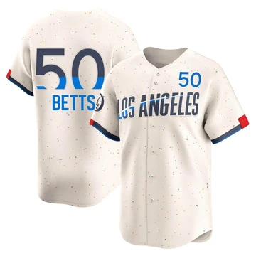 Youth Los Angeles Dodgers Mookie Betts ＃50 Cream Limited 2024 City Connect Jersey