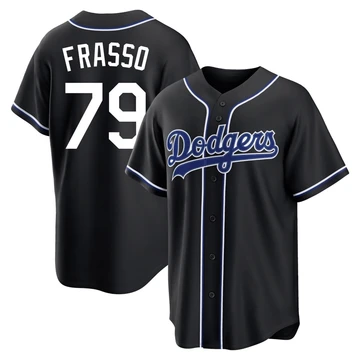 Youth Los Angeles Dodgers Nick Frasso ＃79 Black Replica Fashion Out Jersey