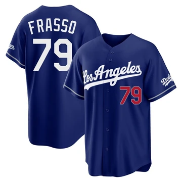 Youth Los Angeles Dodgers Nick Frasso ＃79 Royal Limited Alternate Stadium Jersey