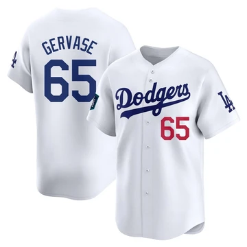Youth Los Angeles Dodgers Paul Gervase ＃65 White Limited 2024 World Tour Seoul Series Home Jersey