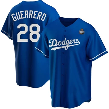 Youth Los Angeles Dodgers Pedro Guerrero ＃28 Royal Replica Alternate 2024 World Series Jersey