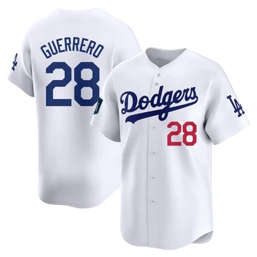 Youth Los Angeles Dodgers Pedro Guerrero ＃28 White Limited 2024 World Tour Seoul Series Home Jersey