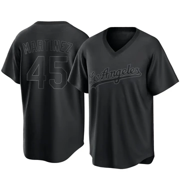 Youth Los Angeles Dodgers Pedro Martinez ＃45 Black Replica Pitch Fashion Jersey