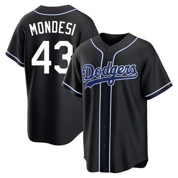 Youth Los Angeles Dodgers Raul Mondesi ＃43 Black Replica Fashion Out Jersey