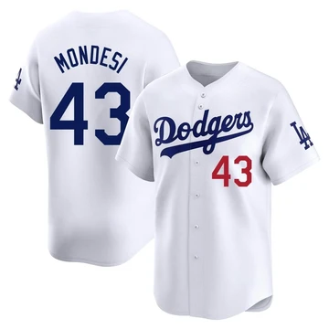 Youth Los Angeles Dodgers Raul Mondesi ＃43 White Limited Home Jersey