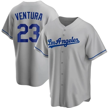 Youth Los Angeles Dodgers Robin Ventura ＃23 Gray Replica Road Jersey