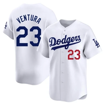 Youth Los Angeles Dodgers Robin Ventura ＃23 White Limited Home Jersey