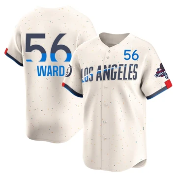 Youth Los Angeles Dodgers Ryan Ward ＃56 Cream Limited 2024 City Connect World Series Champions Jersey