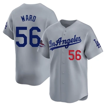 Youth Los Angeles Dodgers Ryan Ward ＃56 Gray Limited Away World Series Champions Jersey