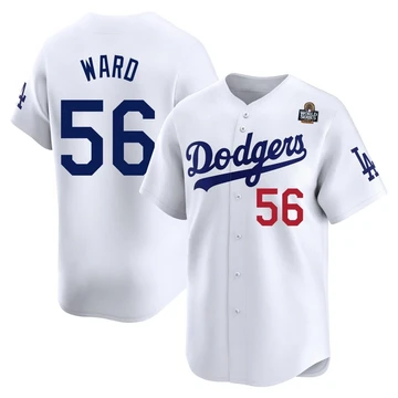 Youth Los Angeles Dodgers Ryan Ward ＃56 White Limited Home 2024 World Series Jersey