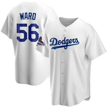 Youth Los Angeles Dodgers Ryan Ward ＃56 White Replica Home 2024 World Series Champions Jersey