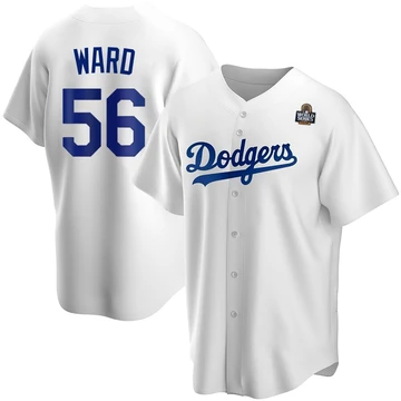 Youth Los Angeles Dodgers Ryan Ward ＃56 White Replica Home 2024 World Series Jersey