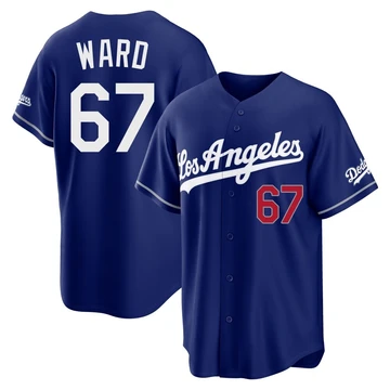 Youth Los Angeles Dodgers Ryan Ward ＃67 Royal Limited Alternate Stadium Jersey