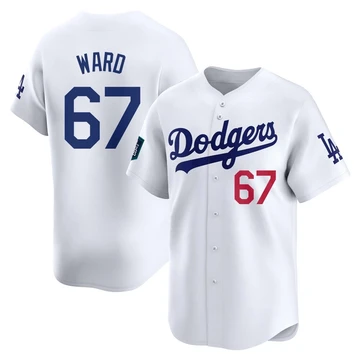 Youth Los Angeles Dodgers Ryan Ward ＃67 White Limited 2024 World Tour Seoul Series Home Jersey