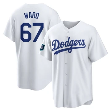 Youth Los Angeles Dodgers Ryan Ward ＃67 White Replica 2024 World Tour Seoul Series Home Jersey