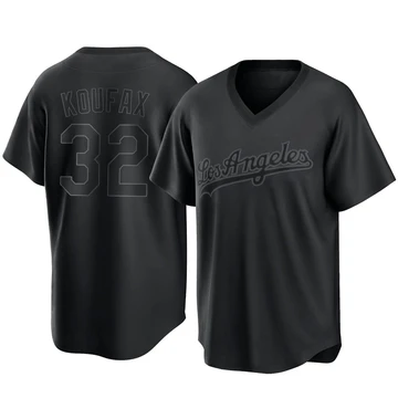 Youth Los Angeles Dodgers Sandy Koufax ＃32 Black Replica Pitch Fashion Jersey
