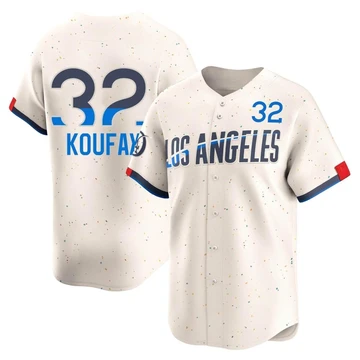 Youth Los Angeles Dodgers Sandy Koufax ＃32 Cream Limited 2024 City Connect Jersey
