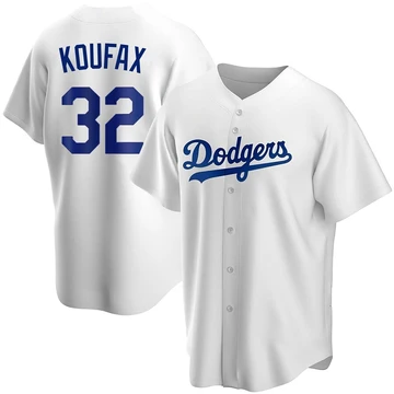 Youth Los Angeles Dodgers Sandy Koufax ＃32 White Replica Home Jersey