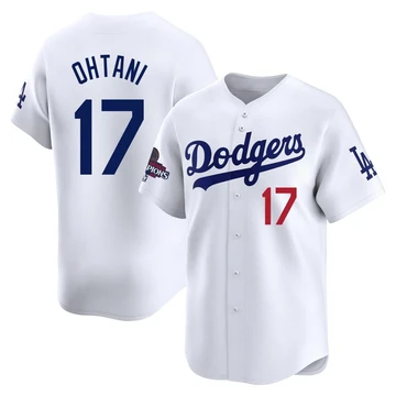 Youth Los Angeles Dodgers Shohei Ohtani ＃17 White Limited Home 2024 World Series Champions Jersey