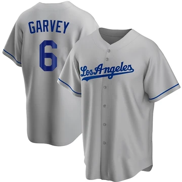 Youth Los Angeles Dodgers Steve Garvey ＃6 Gray Replica Road Jersey