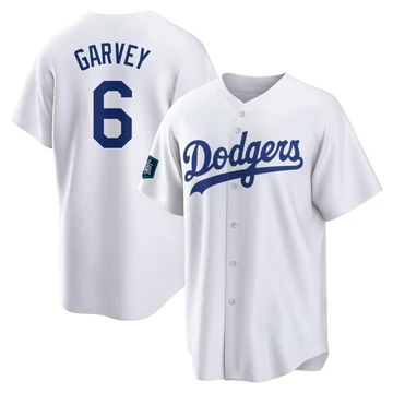 Youth Los Angeles Dodgers Steve Garvey ＃6 White Replica 2024 World Tour Seoul Series Home Jersey