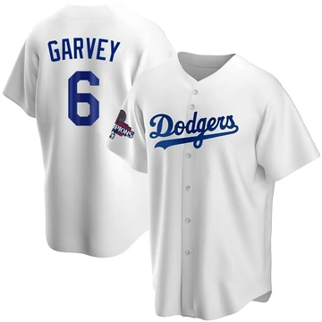 Youth Los Angeles Dodgers Steve Garvey ＃6 White Replica Home 2024 World Series Champions Jersey