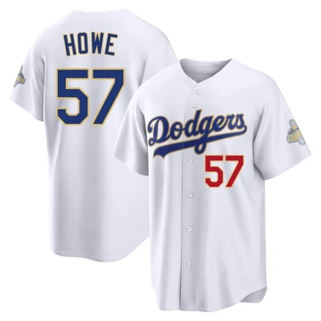 Youth Los Angeles Dodgers Steve Howe ＃57 Gold Limited White 2026 Collection Stadium Jersey