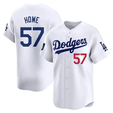 Youth Los Angeles Dodgers Steve Howe ＃57 White Limited 2024 World Tour Seoul Series Home Jersey