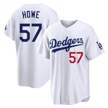 Youth Los Angeles Dodgers Steve Howe ＃57 White Limited Home Stadium Jersey