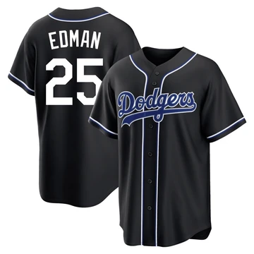 Youth Los Angeles Dodgers Tommy Edman ＃25 Black Replica Fashion Out Jersey
