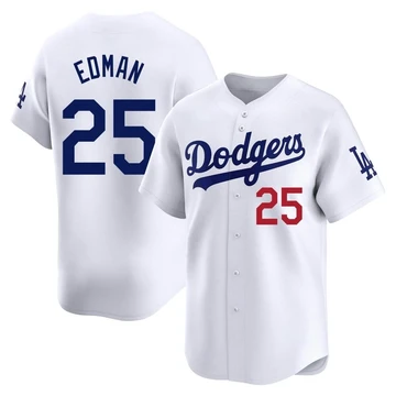 Youth Los Angeles Dodgers Tommy Edman ＃25 White Limited Home Jersey