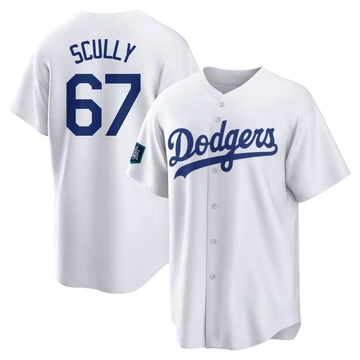 Youth Los Angeles Dodgers Vin Scully ＃67 White Replica 2024 World Tour Seoul Series Home Jersey