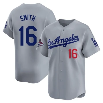 Youth Los Angeles Dodgers Will Smith ＃16 Gray Limited Away World Series Champions Jersey